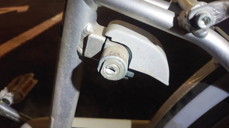 ヤマハ製の電動自転車のディンプルシリンダー