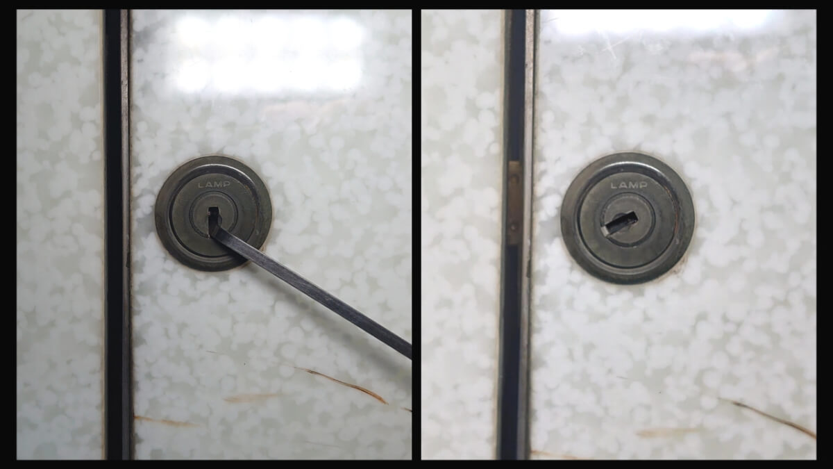 LAMP製ディンプルシリンダーのピッキング解錠 LAMP製ディンプルシリンダーのピッキング解錠