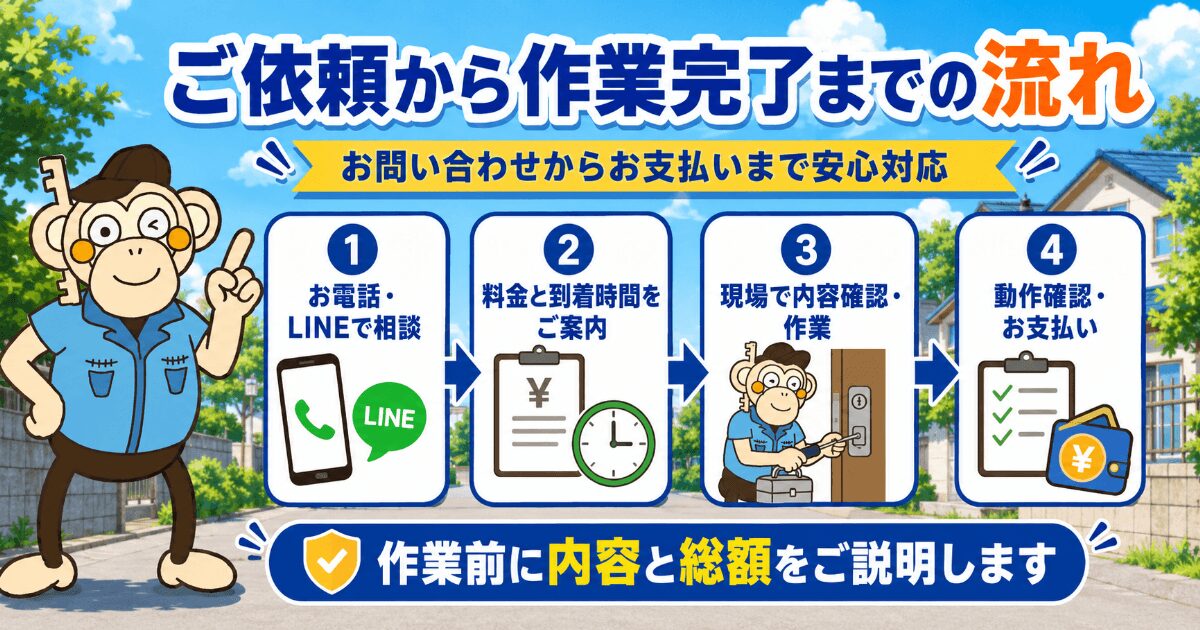 ご依頼から作業完了までの流れ