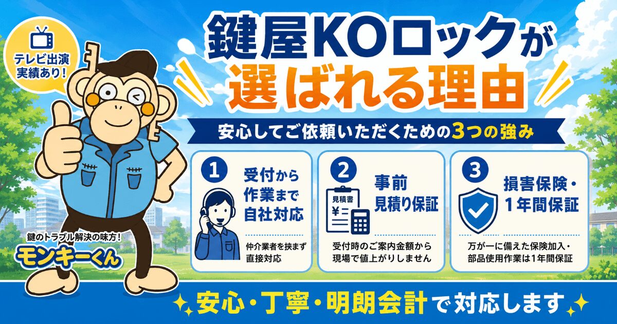 鍵屋ＫＯロックが選ばれる理由
